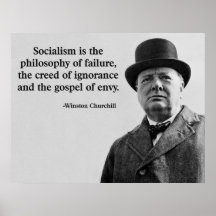 Churchill Anti-Socialism Quote Print