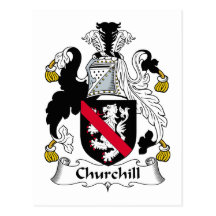 Churchill Family Crest Postcards