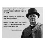 Churchill Free Enterprise Quote posters