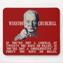 Churchill on Conservatives and Liberals Mousepads
