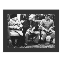 Churchill, Roosavelt & Stalin - At Yalta Post Cards