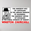 Churchill: Socialism Is Misery! posters