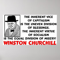Churchill: Socialism Is Misery! Posters