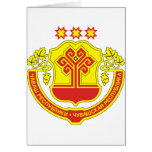 Chuvashia Official Coat Of Arms Heraldry Symbol Card