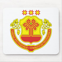 Chuvashia Official Coat Of Arms Heraldry Symbol Mousepads