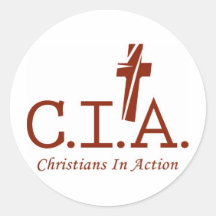 CIA Agents to the Lord Christians In Action Stickers