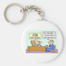 CIA applicant burned his resume. Key Chain
