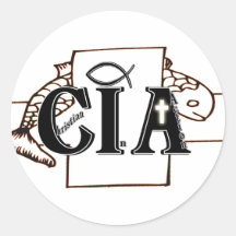 CIA CHRISTIAN IN ACTION ACRONYM ROUND STICKER