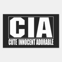 CIA Cute Innocent Adorable Sticker