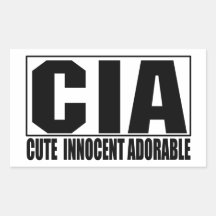 CIA Cute Innocent Adorable Sticker