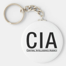 CIA Initials + Central Inteligence Agency Text Keychains