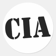 CIA ROUND STICKERS