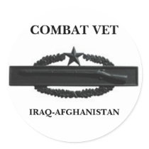 CIB2SUBD3, COMBAT VET, IRAQ-AFGHANISTAN stickers