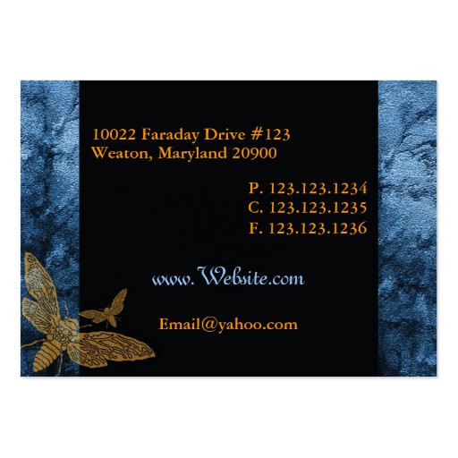 Cicada Custom Business Card (back side)
