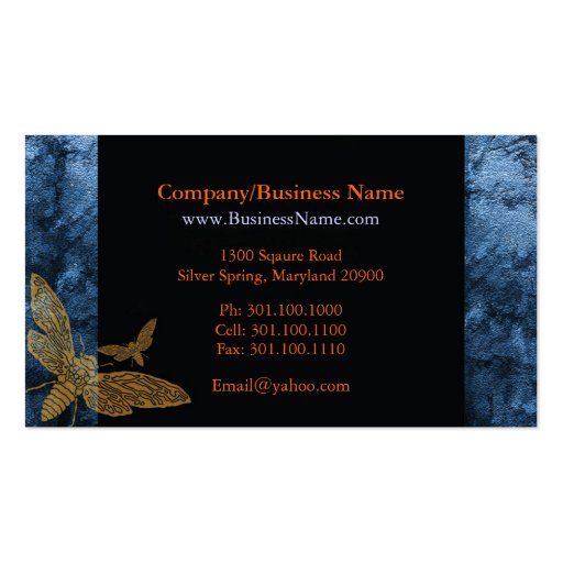 Cicada Custom Business Cards (back side)