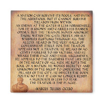 CICERO QUOTE - NATION CANNOT SURVIVE TREASON FRIDGE MAGNETS