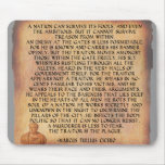 CICERO QUOTE - NATION CANNOT SURVIVE TREASON mousepads