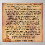 CICERO QUOTE - NATION CANNOT SURVIVE TREASON POSTER