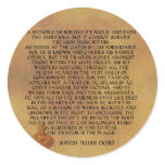 CICERO QUOTE - NATION CANNOT SURVIVE TREASON ROUND STICKERS