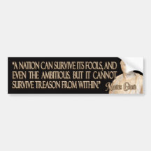 Cicero Quote on Treason Bumper Stickers