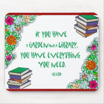 Cicero's quote on libraries mouse mat