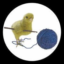 Cick who crochets round sticker stickers