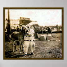 Cicus Clown-with-Mule Print