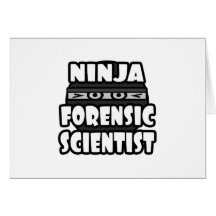 Científico forense de Ninja Felicitaciones