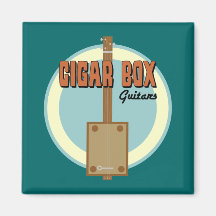 Cigar Box Guitar Refrigerator Magnet
