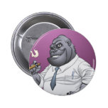 Cigar Smoking Business Man Boss Gorilla by Al Rio Pin