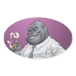 Cigar Smoking Business Man Boss Gorilla by Al Rio Stickers