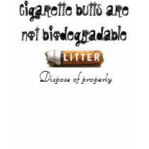 Cigarette butts = Toxic Litter t-shirts by Mxjane Cigarette butts = Toxic Litter t-shirts