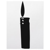 cigarette lighter with flame icon letterhead