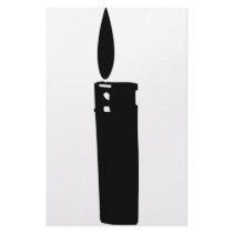 cigarette lighter with flame icon stationery