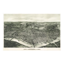 Cincinnati birdseye map - 1900 (Henderson) BigMapB posters
