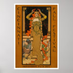 Cincinnati fall festival Art Nouveau Print