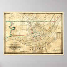Cincinnati, Ohio 1838 Print