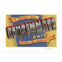 Cincinnati, Ohio - Large Letter Scenes Postcards