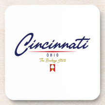 Cincinnati Script Coasters