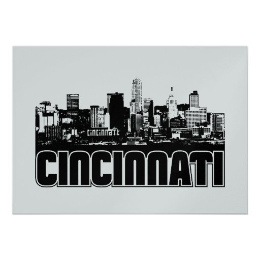 Cincinnati Skyline Personalized Invitations