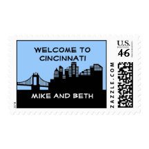 Cincinnati Skyline Stamp