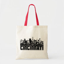 Cincinnati Skyline Tote Bags