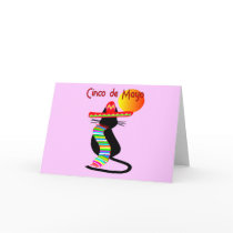 Cinco de mayo CAT Design--Adorable Greeting Card