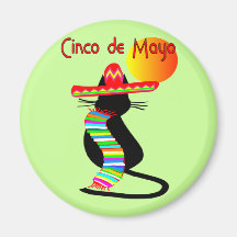 Cinco de mayo CAT Design--Adorable Fridge Magnet