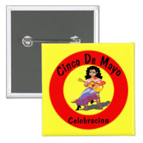 Cinco de Mayo Celebracion Button buttons