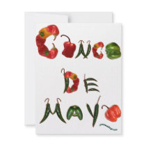 Cinco de Mayo Chili Peppers invitations by chili_state Cinco de Mayo Chili Peppers invitations