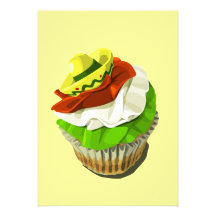 Cinco de Mayo cupcake invitation
