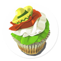 Cinco de Mayo cupcake sticker