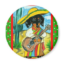 Cinco de Mayo Dachshund magnets