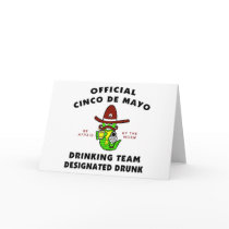 Cinco de Mayo Designated Drunk Card